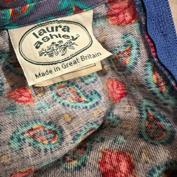 Beautiful Vintage Laura Ashley Girls Dress (Size 7-8) Peter Pan/Sailor Collar - Picture 7 of 14